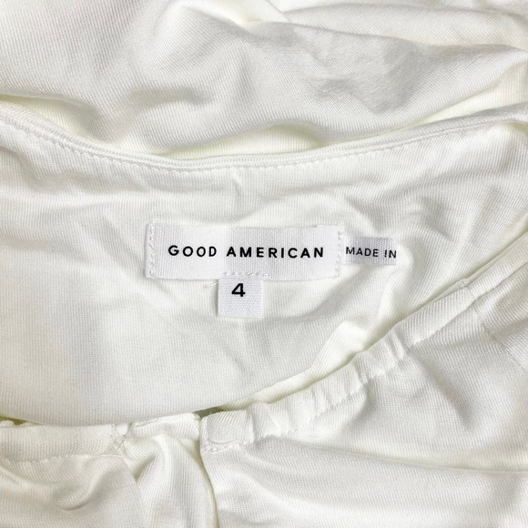 Good American Cutout Keyhole Midi Dress Size 4 XL White Knit Bodycon - Picture 3 of 15